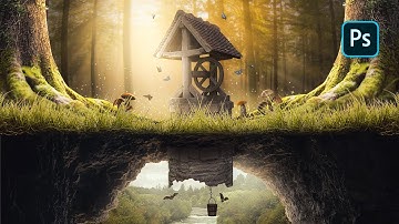 Fantasy world - photoshop manipulation tutorial Part 1 FREE PSD | cara membuat foto fantasi part 1