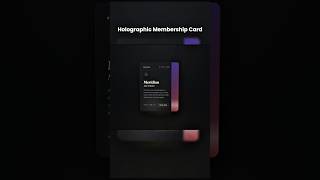 Premium 3D Holographic Membership Card Using HTML, CSS & JavaScript ✨ #viral #shorts #programming