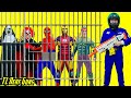 Superhero Nerf War: Power X Warriors Nerf Guns Fight Criminal Group  Escape From Prison