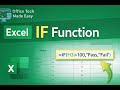 Excel IF Function Explained | Pass or Fail Formula in Excel (Beginner)