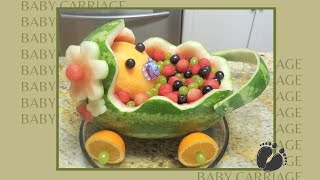 How to Make Watermelon Baby Carriage | DIY Watermelon Bowl