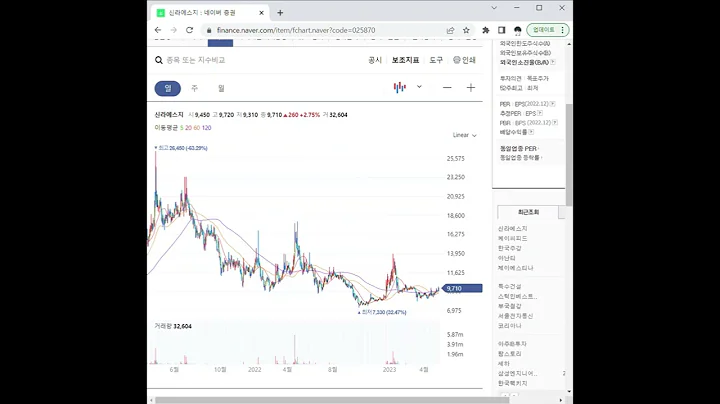 025870신라에스지 주가 전망 및 차트 분석