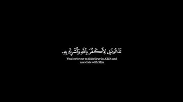﴿ ۞ ویـٰقوم ما لی أدعوكم إلى ٱلنجوٰة ﴾ سورة غافر الآية ٤١ إلى ٤٣ | ياسر الدوسري  شاشة سوداء  كرومات