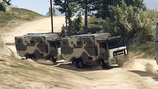 Ukrainian Fighter Jets, Drones & Helicopters Attack on Russian Army Tanks & Oil Supply Convoy -GTA 5