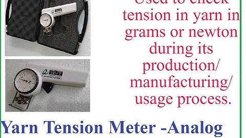 Yarn Tension Meter- Analog- Product Video| Q-Test | Amith Garment Services
