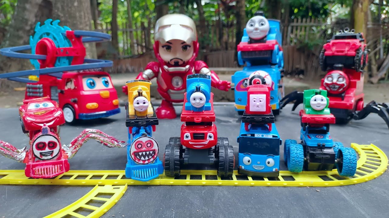 Bermain Kereta Api Thomas Hantu Laba-laba Vs Kereta Thomas & Friends, Mobil Balap, Mobil Laba-laba 