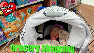 Reborn baby Goes Grocery Shopping Reborn baby Outing to Walmart