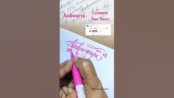 Aishwarya #brushpen #signature #calligraphyforbeginners #cursive #satisfyingvideo