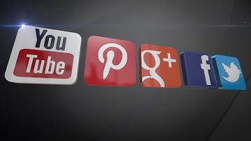 FREE 3D Social Media Buttons for Videocopilot Element 3D / 3D Models (Obj File included!)