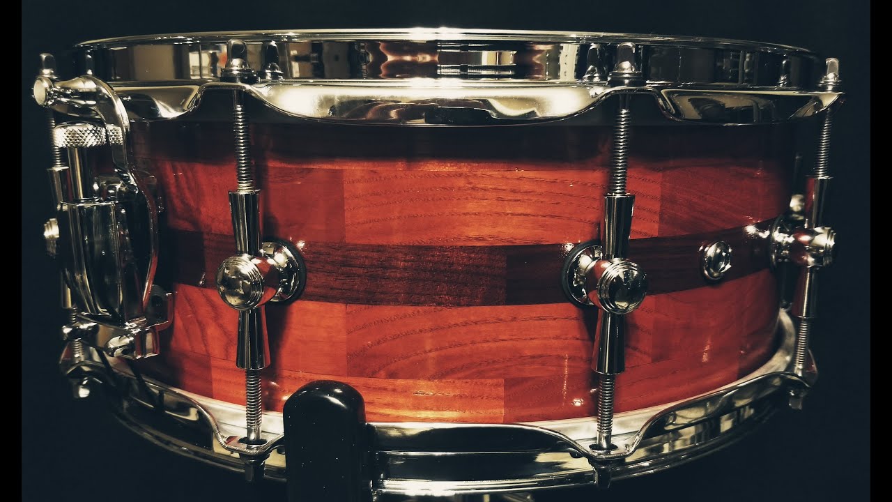 A Different Way to Build a Drum - Ash/Walnut Segmented Snare Drum - Its Orange!