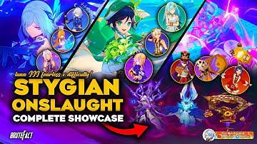 NEW Luna III Stygian Onslaught Fearless Showcase | C0 Skirk - C0 Venti - C0 Varesa | Genshin Impact