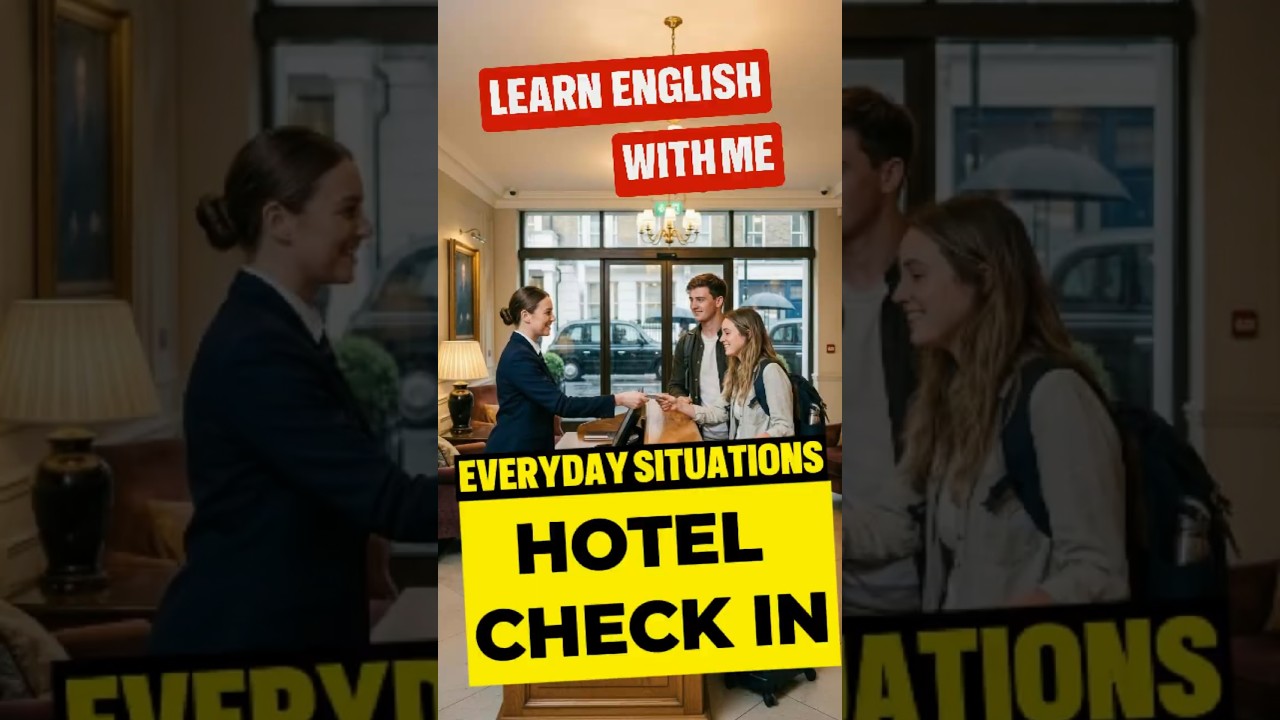 Hotel Check-in 🏨 | B1 Listening Practice (Real Life Situation) #shorts