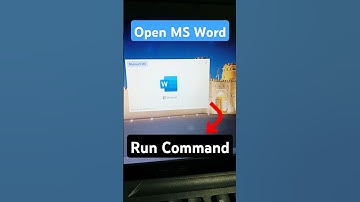 Open MS word using run command.#technology #computer