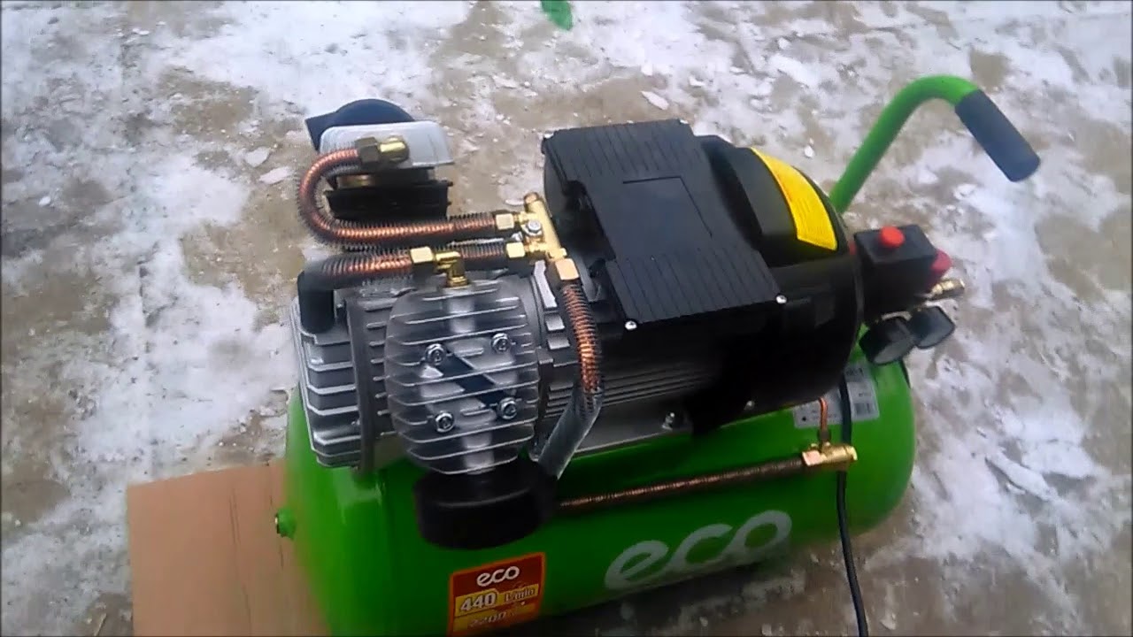 Компрессор воздушный ECO AE 502-1 Обзор и подготовка - YouTube