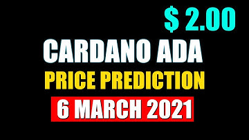 Cardano ada price prediction today support level and target  6 march 2021