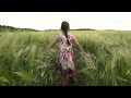 Girl Running In Wheat Field Stock Video 
