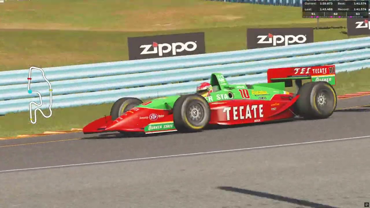 Watkins Glen - Indycar 1995 Lola T95 - 1:41.574 (TV+Onboard)