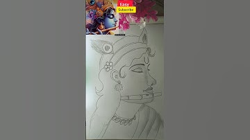 how to draw a krishna tutorial ♥️||#drawing #art #draw #krishna #shorts #short