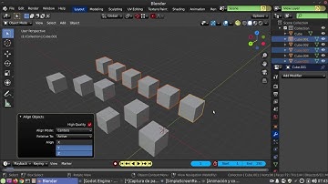 Blender 2.8 alinear múltiples objetos