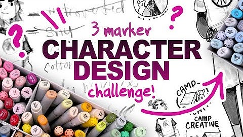 oooo another... 3 MARKER CHARACTER DESIGN CHALLENGE!? | Copic + Ohuhu Markers!