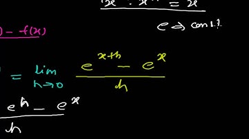 Derivative Calculus - Proof Derivative of e to the power x =  e to the power x By First Principle