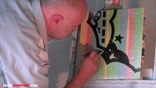 costa rican pizza box : ipainteveryday 361
