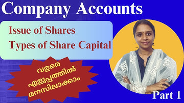 Company Accounts - Part 1| Issue of Shares | Types of Share Capital