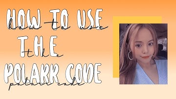 —how to use the polarr code // watch me edit💌