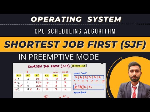 Shortest Job First (SJF) Preemptive Scheduling | Theory + Example + Detailed Solution | OS