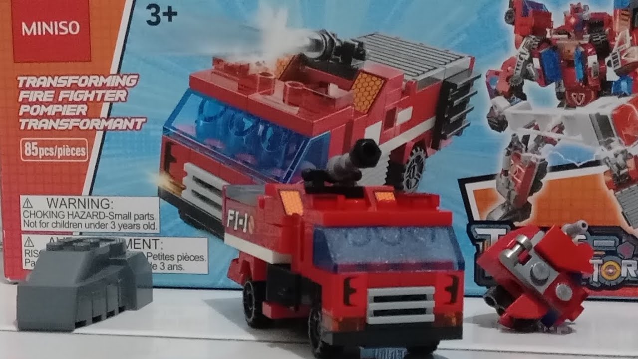 Miniso Trans-Collector Building Bricks Series| Fire Engine - YouTube