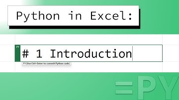 Python in Excel! Part 1 - Introduction