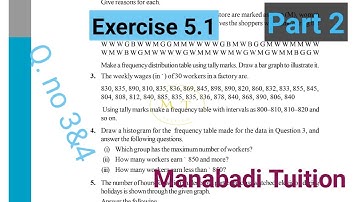 Exercise 5.1 |class8|Data handling |part 5| Q.no 3&4| part 2|with notes|