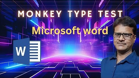 Monkey type test | Microsoft word| Live type test | ms office 
