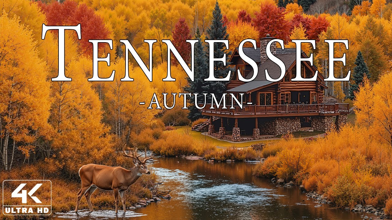 Autumn in Tennessee 8K UHD 🍁 | Smoky Mountains, Golden Forests & Peaceful River Valleys