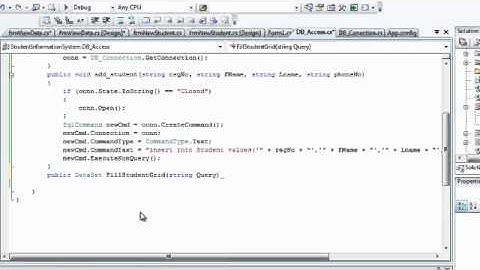 How to create a simple C# database application with Microsoft SQL server (2008)-Part  7.wmv