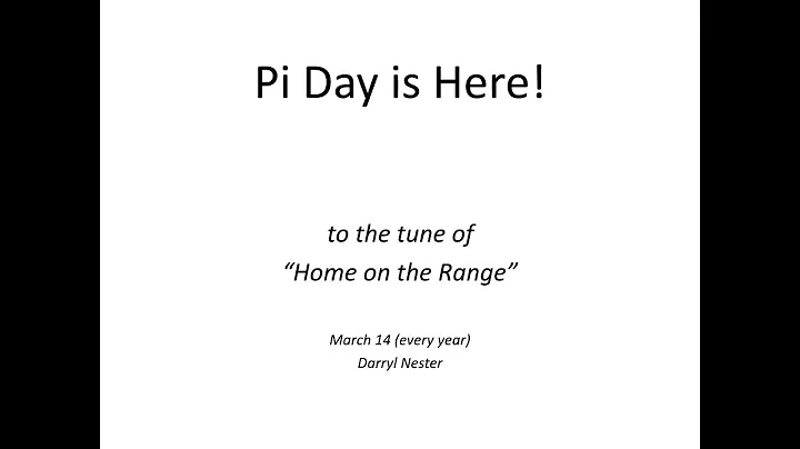 Pi Day is Here! (pseudo-karaoke style)