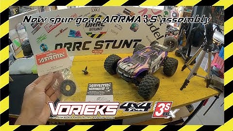 Assembly a new Spur Gear in the ARRMA 3s Vortex blx 4x4, Tutorial ( DRRC Stunt )