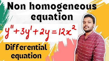 Non homogeneous differential equation | Polynomial in x| Example solved | Engineering mathematics |