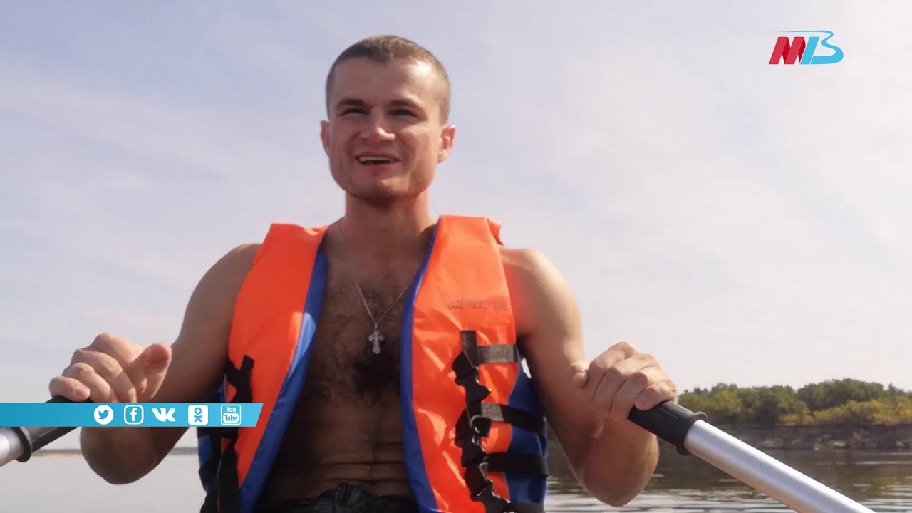 Рыбак проплыл 400 км от Волгограда до Астрахани на надувной лодке - YouTube