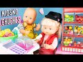 🍭 Noa y Noé abren una tienda 🎀 Nuevo Kiosko de chuches y dulces! Noe prueba todo y no compra nada!