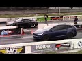 Tesla Plaid Model X vs Porsche 911 Turbo S Drag Races