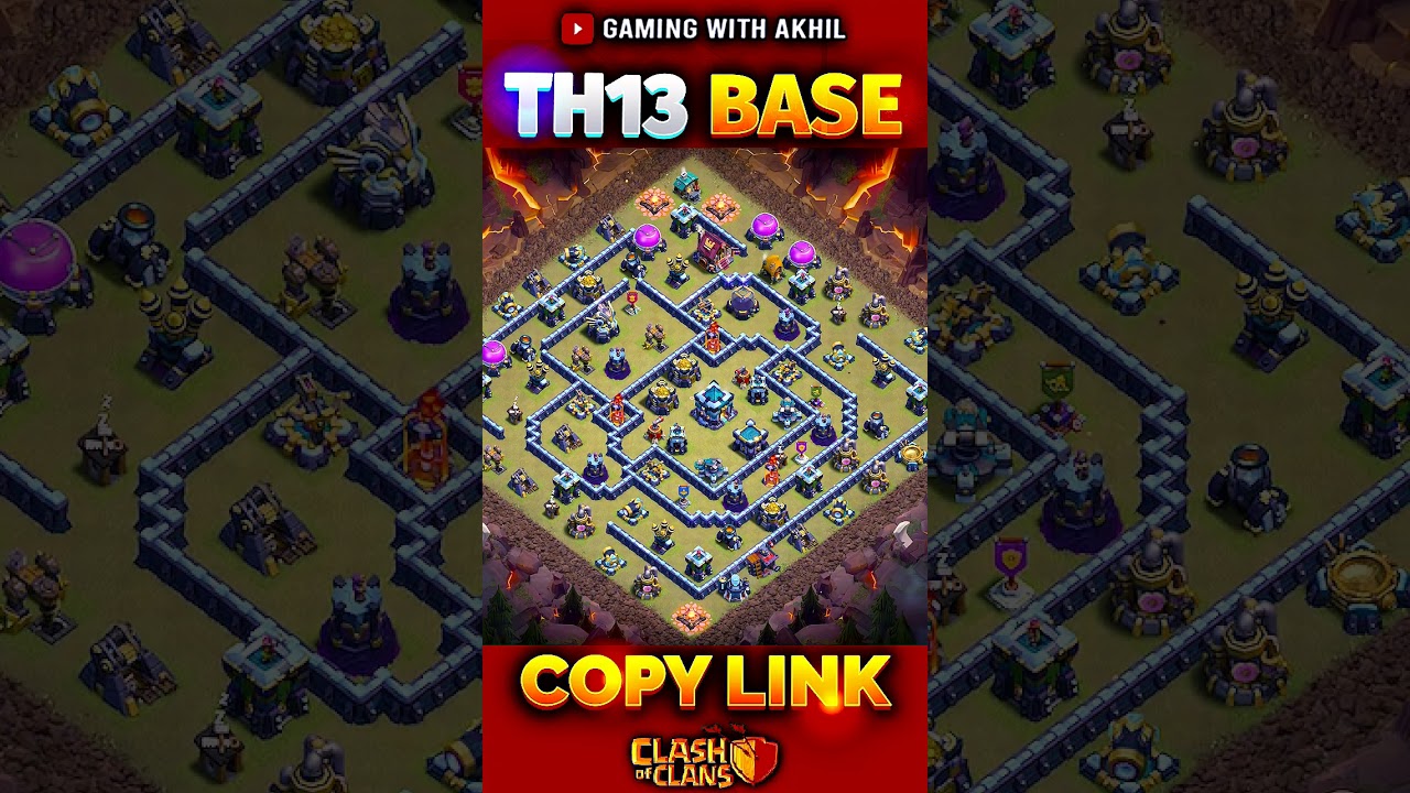 ✅Anti-2 Star TH13 War + Trophy Base 🔥 