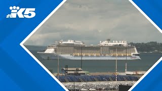 High winds strand cruise ship in Seattle