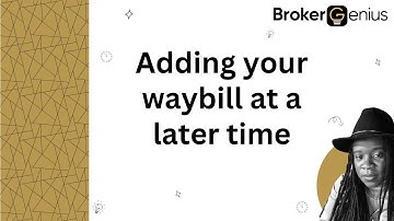 Adding your waybill at a later time