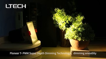 0.01-100% : LTECH T-PWM Super Depth Dimming driver range