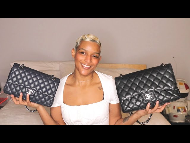 What's In My Bag Chanel Jumbo Classic Flap VS Chanel Medium/Large Classic  Flap 