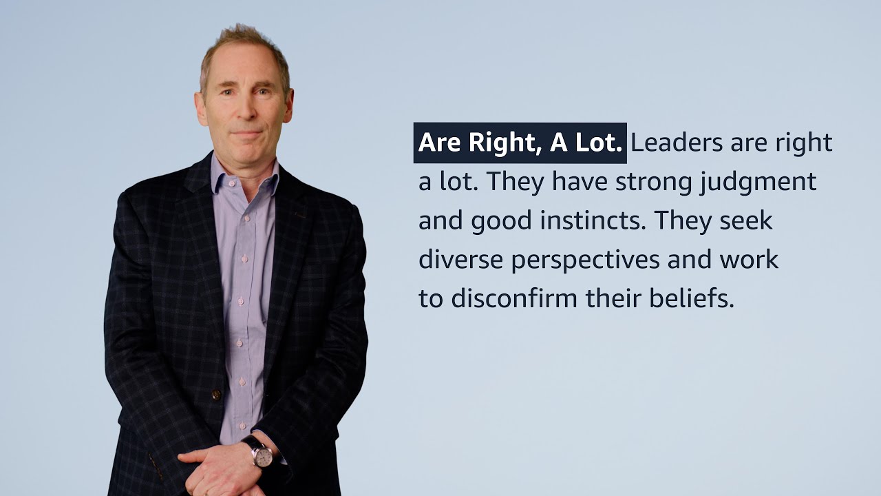 Outline Video "Are Right, A Lot" Leadership Principle Explained by Amazon CEO Andy Jassy