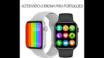 Como mudar idioma no relógio smartwatch?