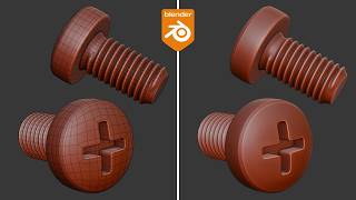 Blender Practice – Modeling a Machine Screw (All Quad Topology)
