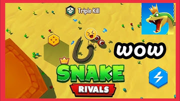 snake rivals gameplay android/ios -slither io - triple kill
